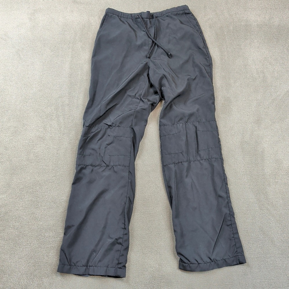 Gap Vintage 90s Size Small Track Pants Black Mesh Lined Windbreaker Joggers 1999